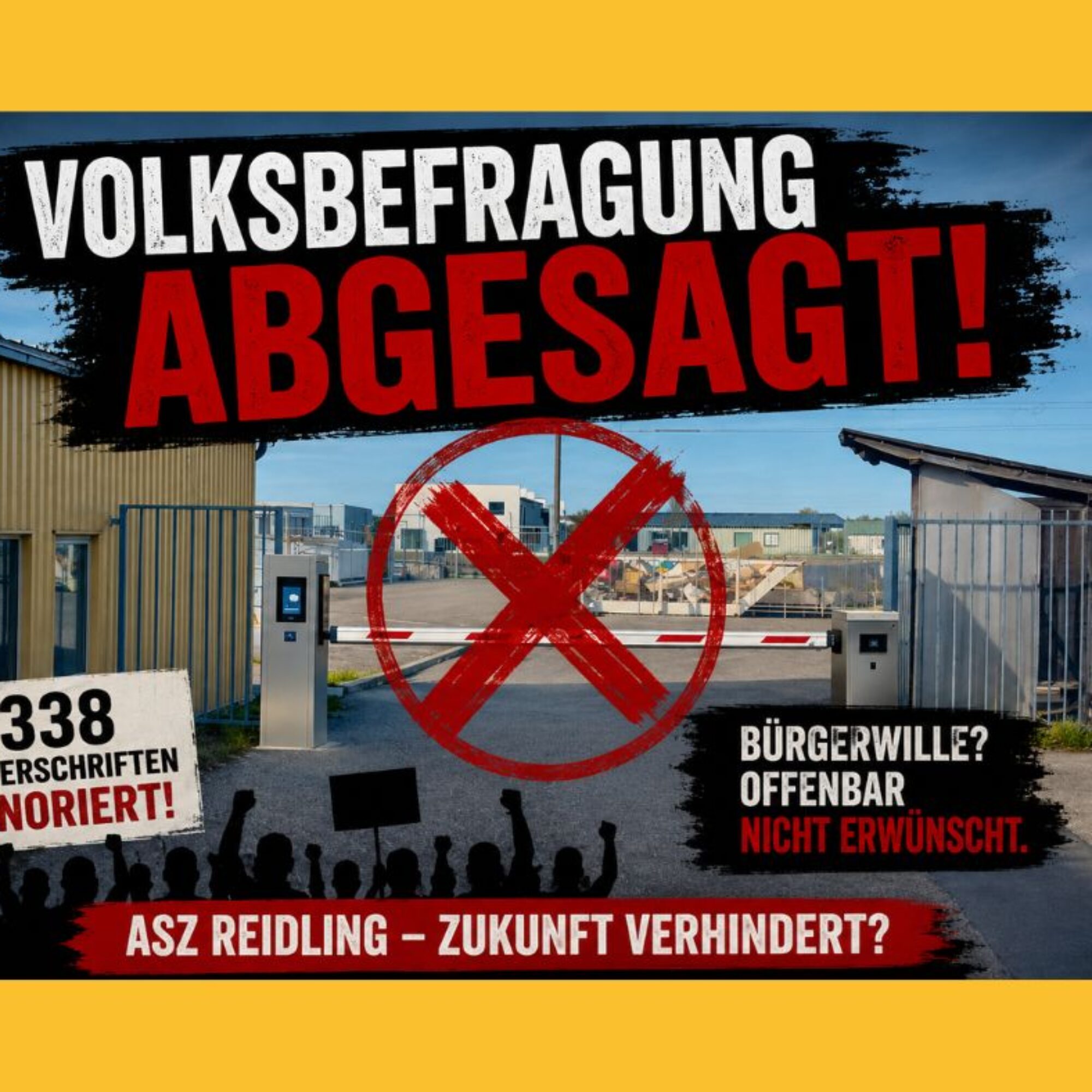 338 Unterschriften vom Tisch gewischt: Bürgermeister weist ASZ-Volksbefragung ab